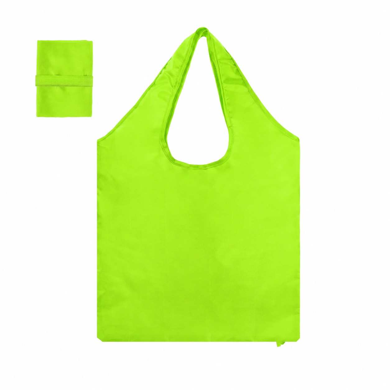 210T Polyester Tote Bag — Neon Green