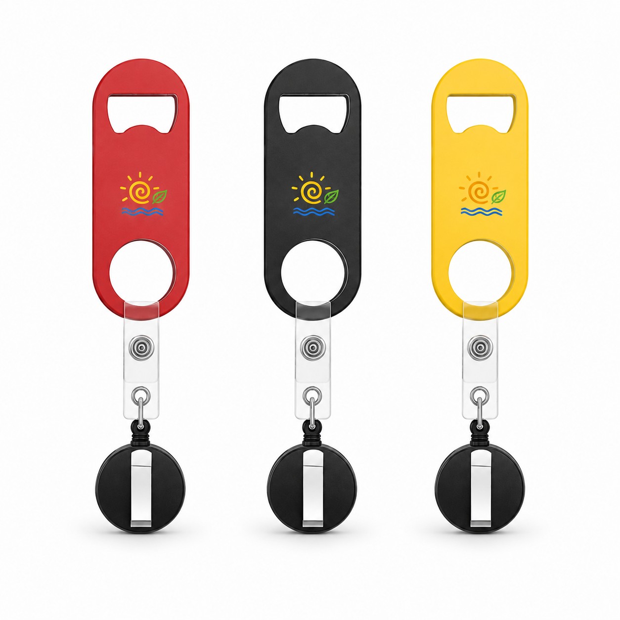 ABS Retractable Key Reel With Bottle Opener — view 1