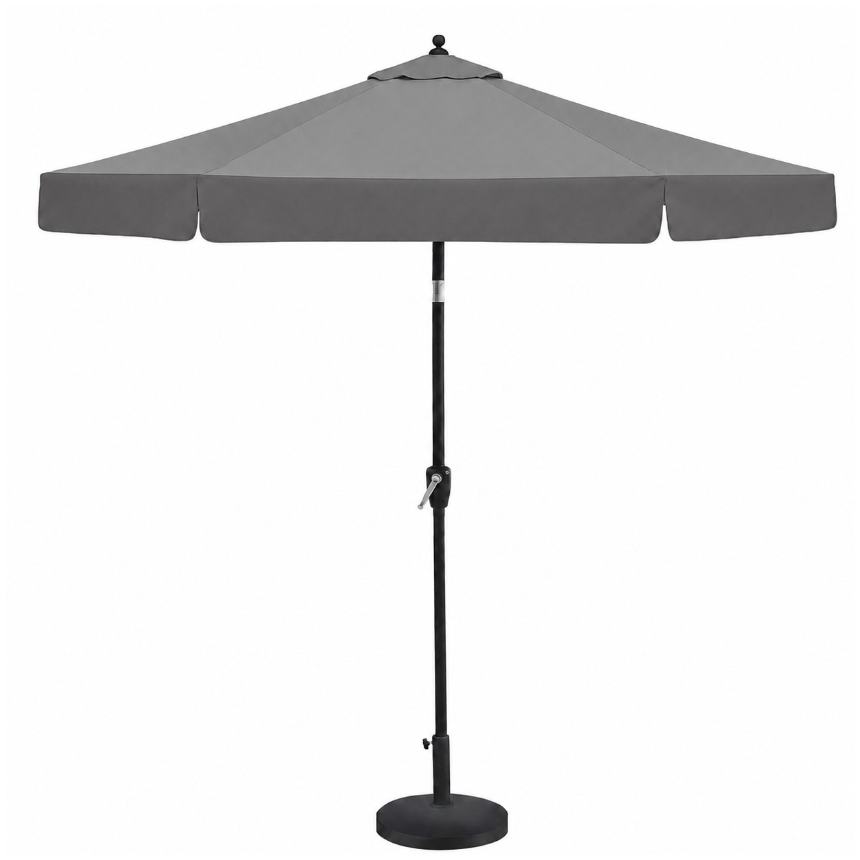 Aluminum Market Patio Umbrella With Auto Tilt — Pewter Gray
