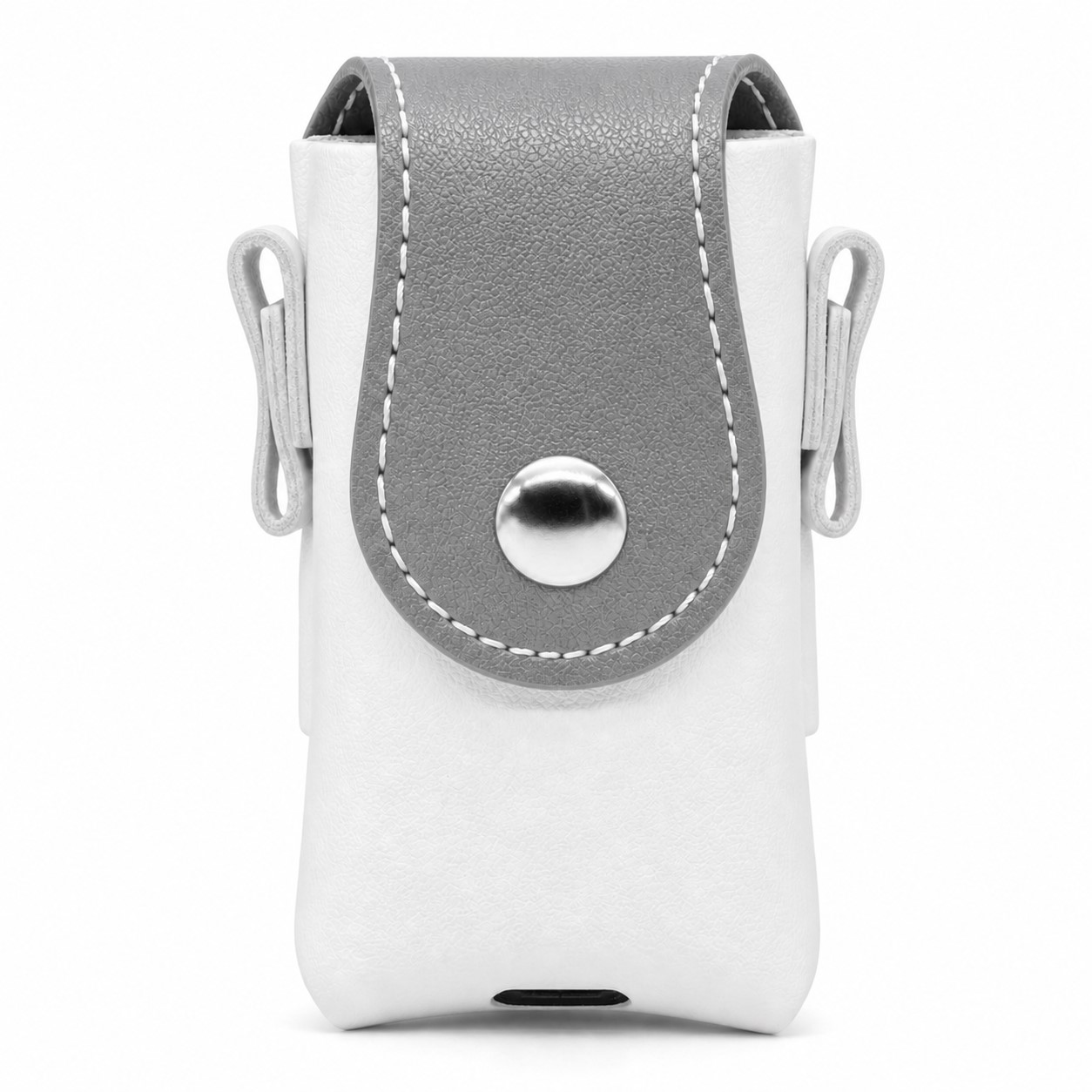 Compact Nylon Golf Ball Bag With Clip — Gray