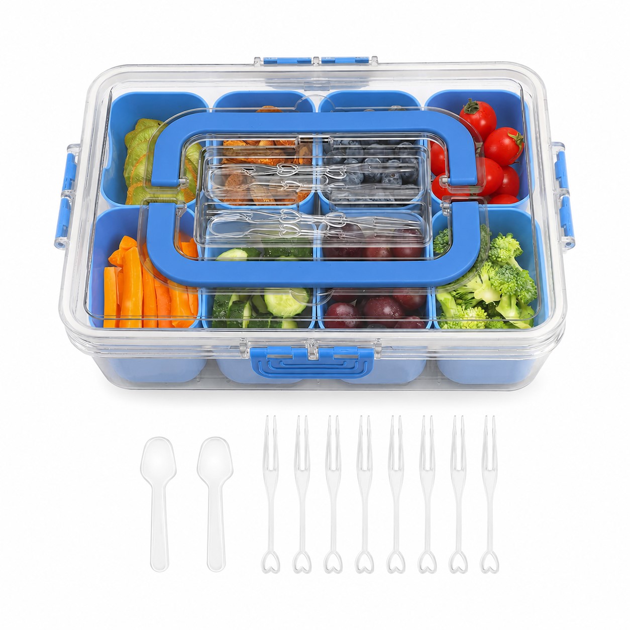 Handled Plastic Snack Serving Box — view 5