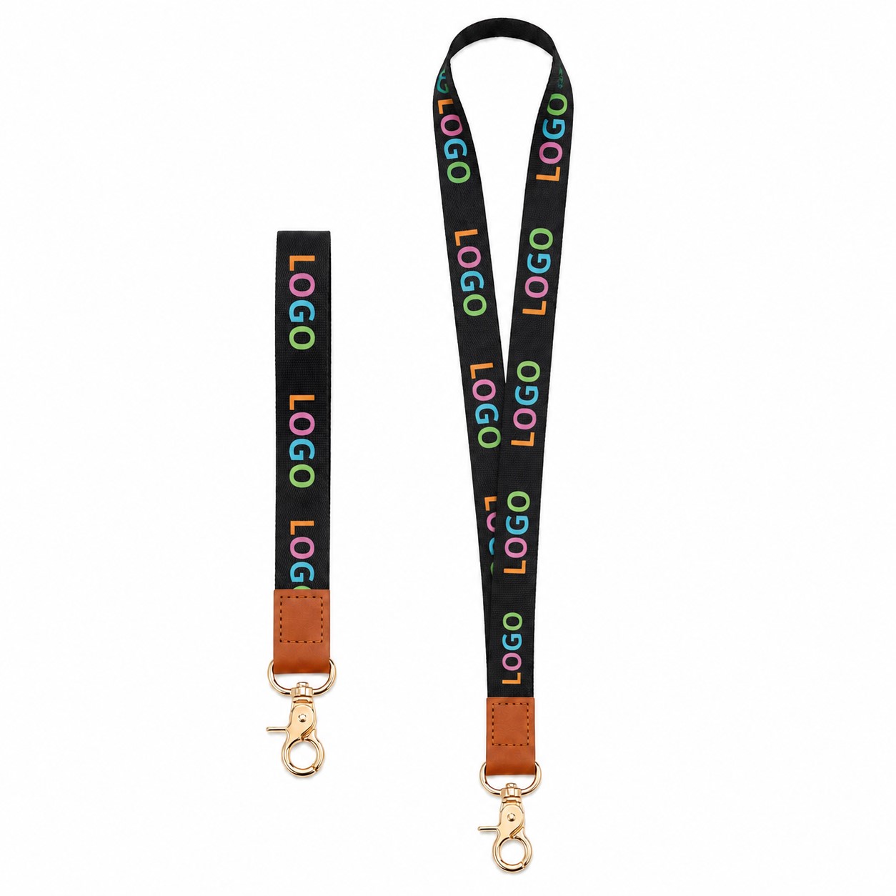 Polyester Neck Lanyard And Wrist Strap Set