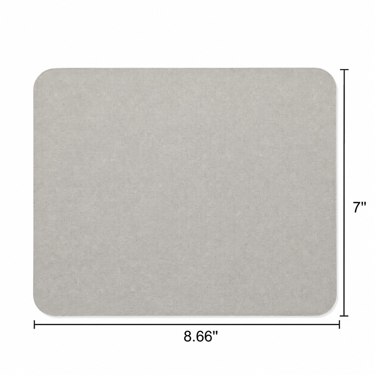 Thin Fabric Mouse Pad With Rubber Base — Nickel Silver