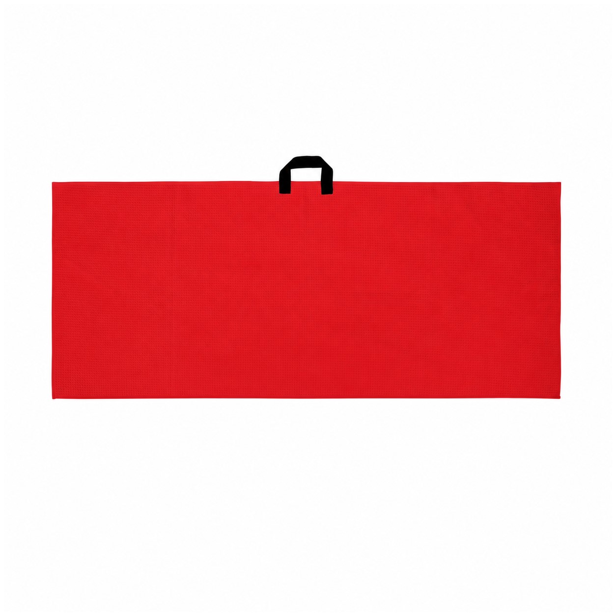 Waffle Golf Towel With Webbing Loop — Red