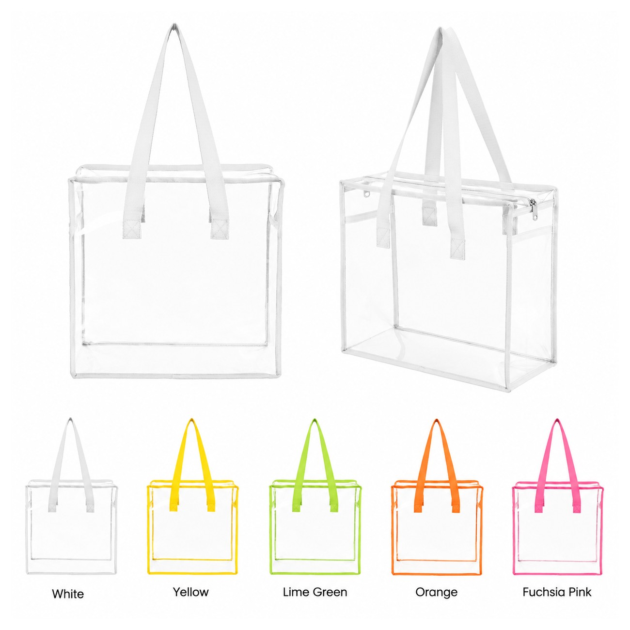 PVC And Polyester Zippered Storage Tote Bag