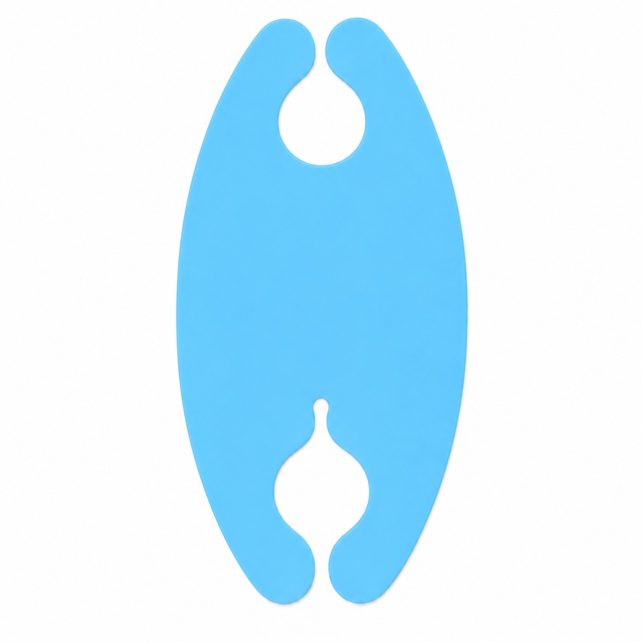 Oval Silicone Cord Wrap Organizer — Sky Blue