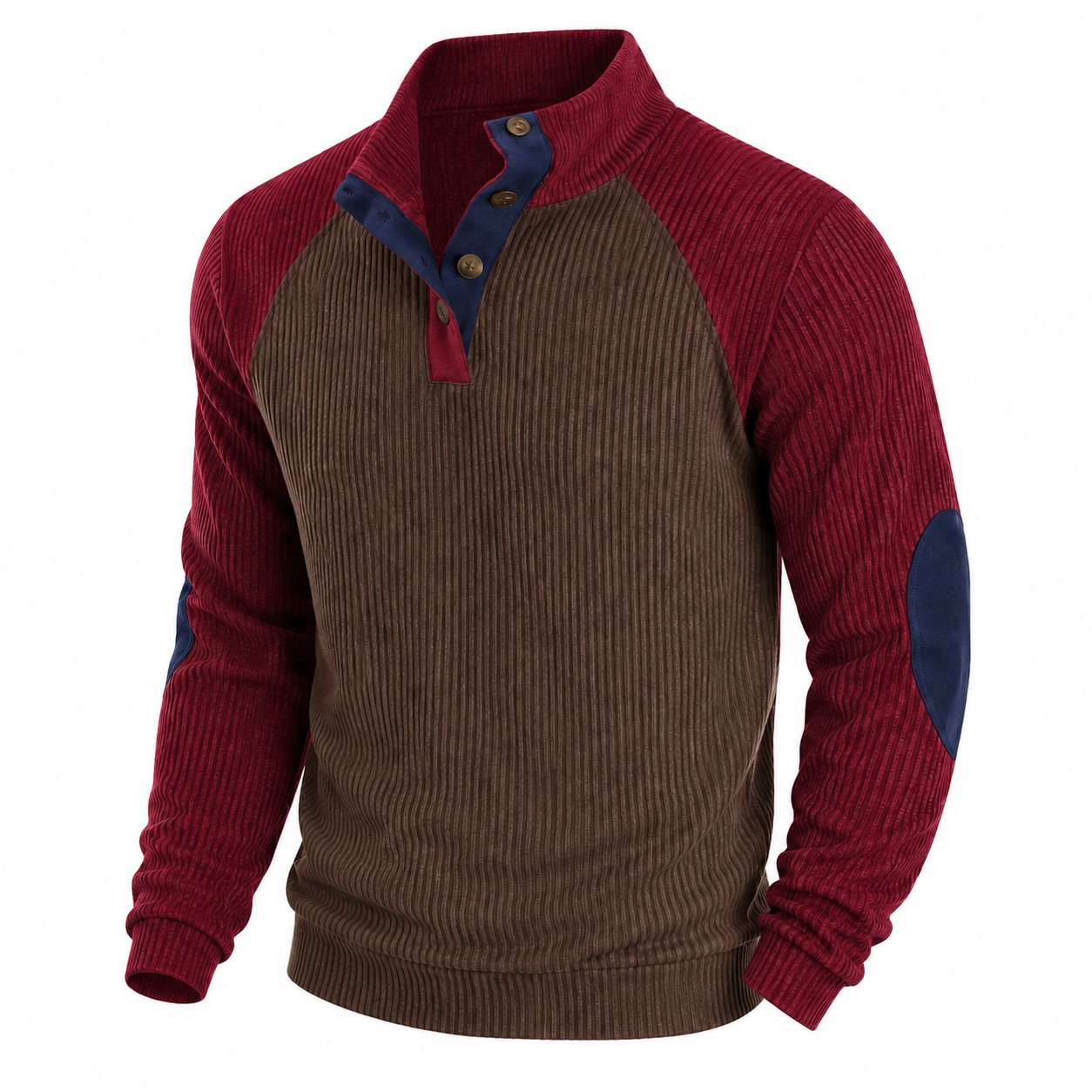 Western Fleece Quarter Zip Pullover — Brown