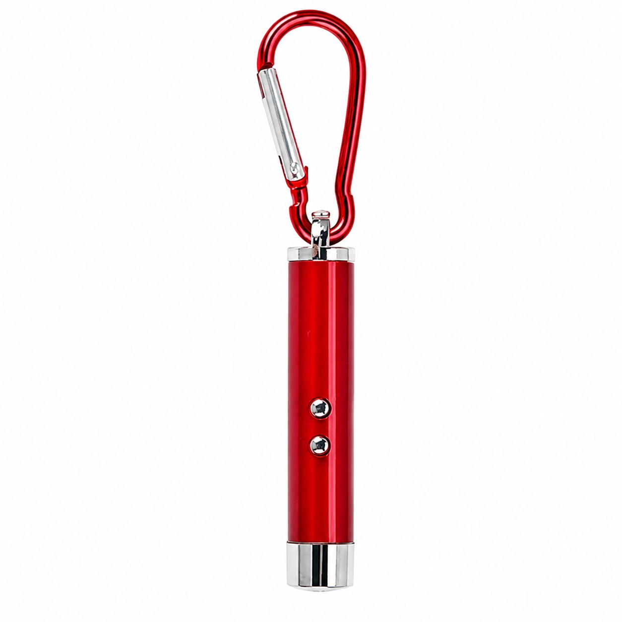Mini Aluminum Laser Flashlight With Carabiner — view 2