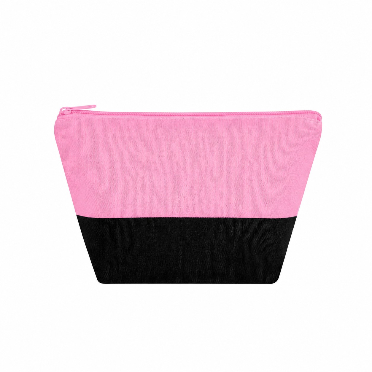 Canvas Zippered Storage Makeup Bag — Pink