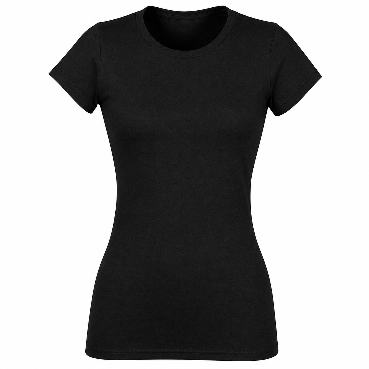 Fitted Ladies Cotton Crewneck Tee — view 2