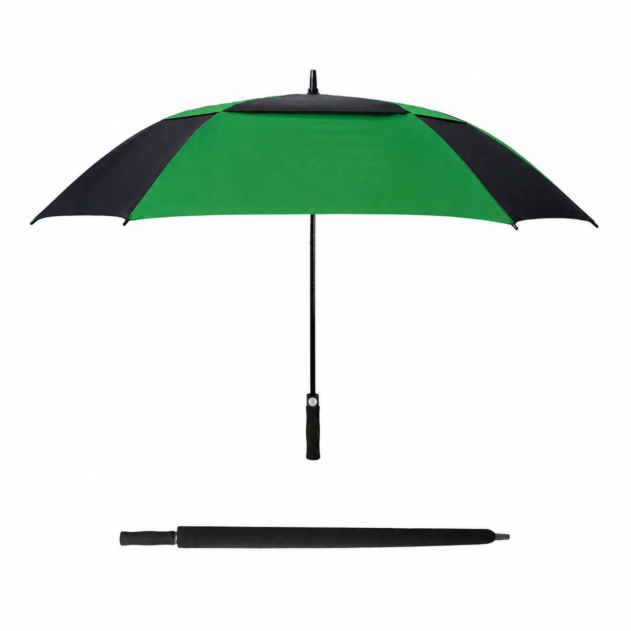Square Vented Golf Umbrella — Green