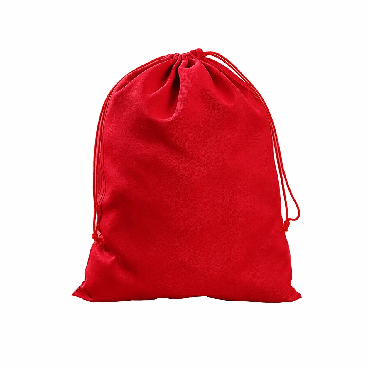 Cotton Drawstring Gift Sack — Red