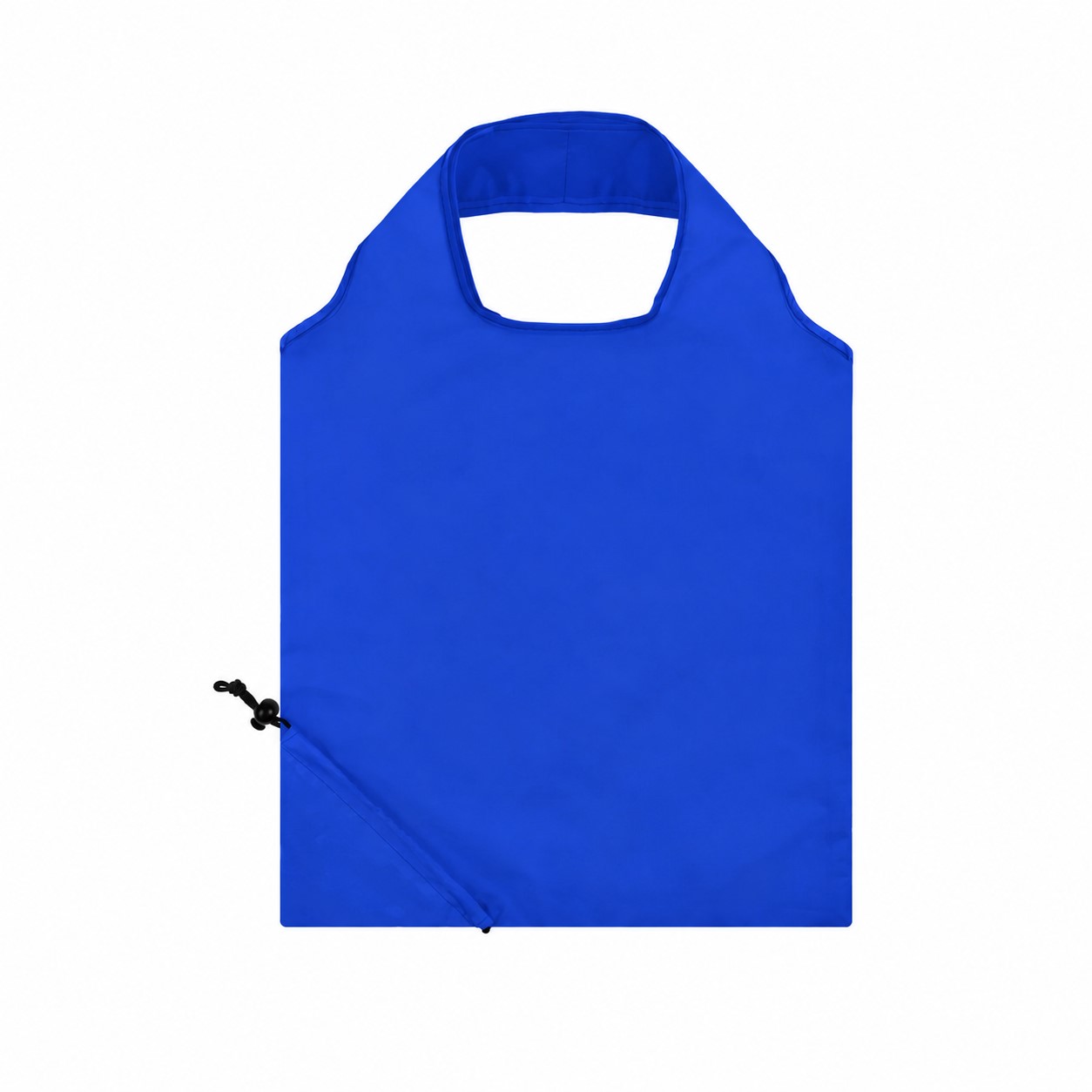 210T Polyester Foldable Tote with Drawstring Pouch — Royal Blue