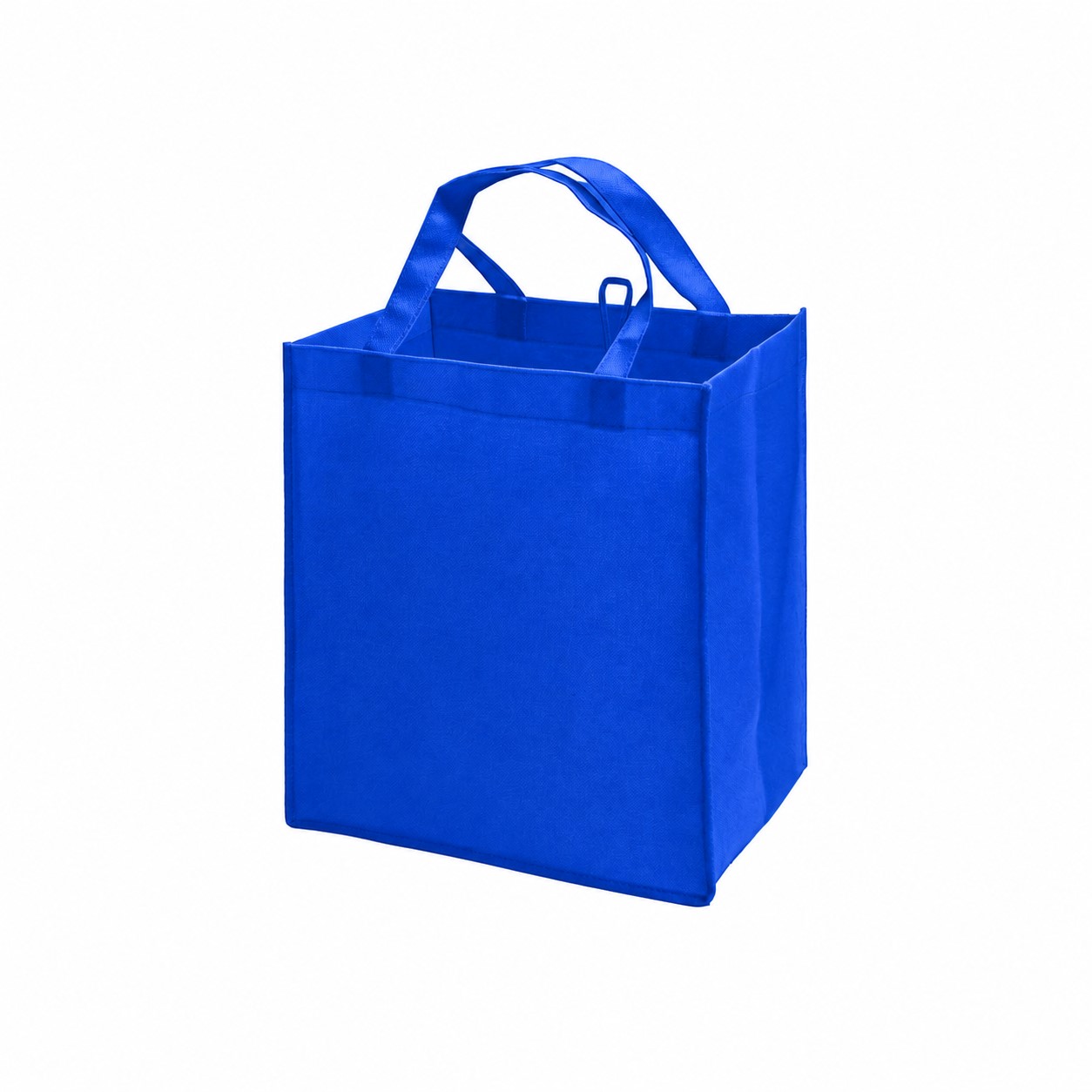 80GSM Non-Woven 16" Reinforced Handles Tote Bag — Royal Blue