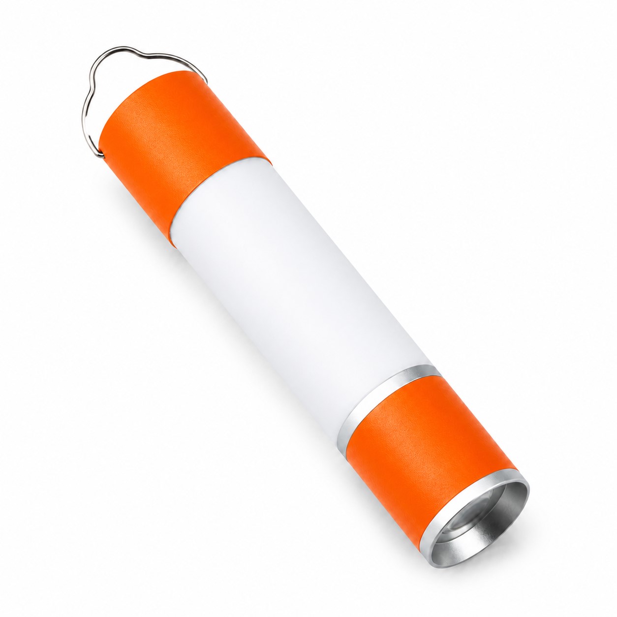 Cylindrical Camping Light Power Bank — Orange