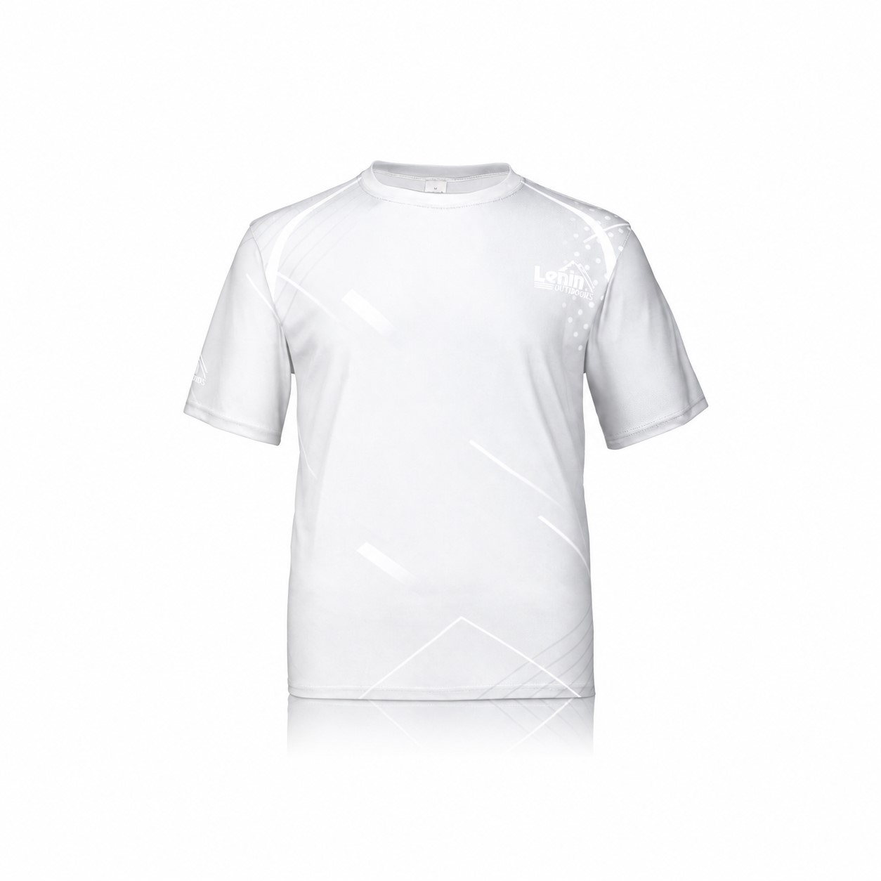Quick-Drying Polyester Crew Neck T-Shirt — Clear White