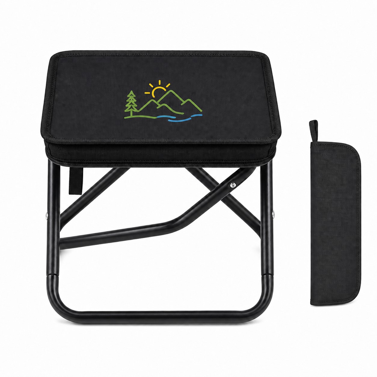 Compact Steel Frame Folding Stool