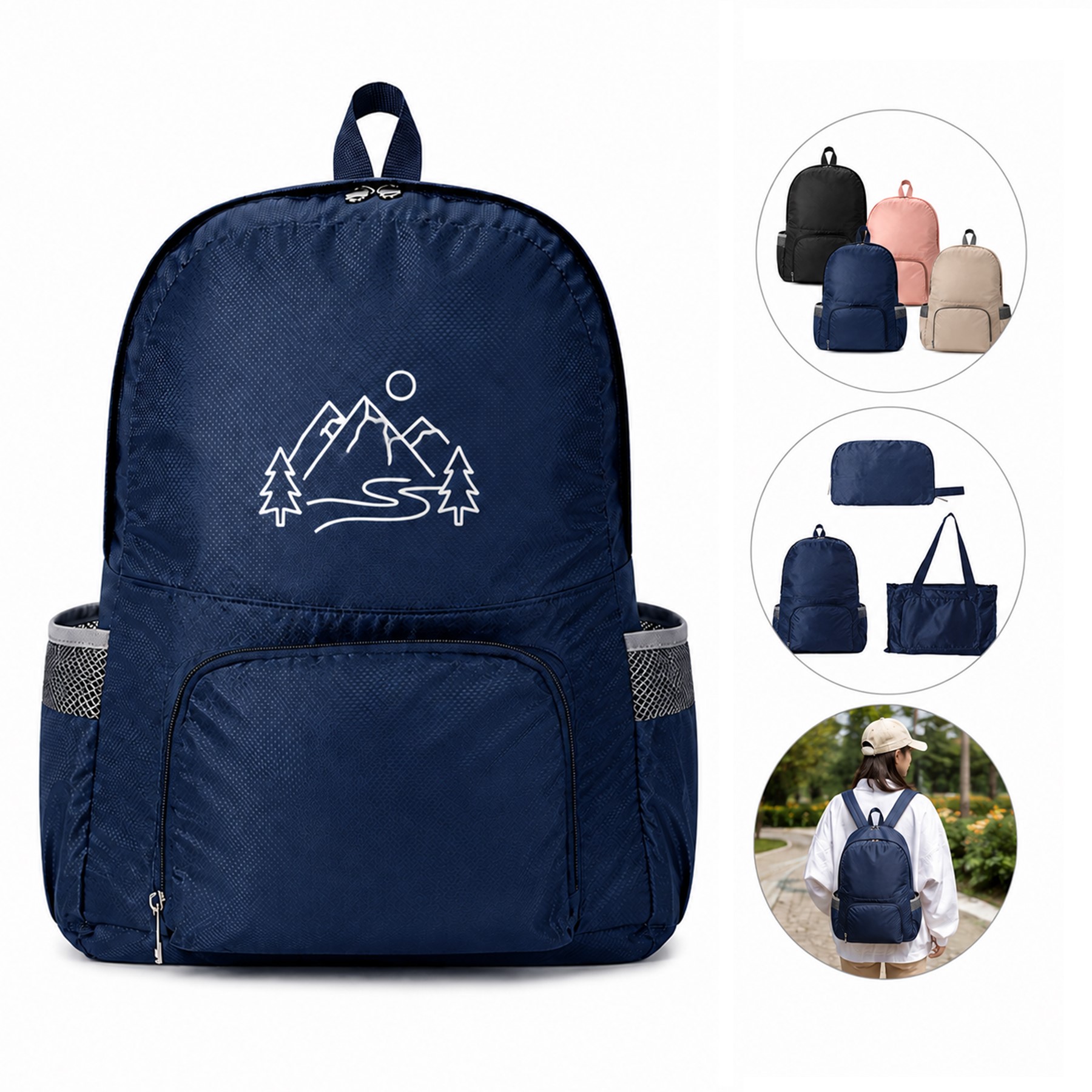 Waterproof Polyester Packable Travel Backpack