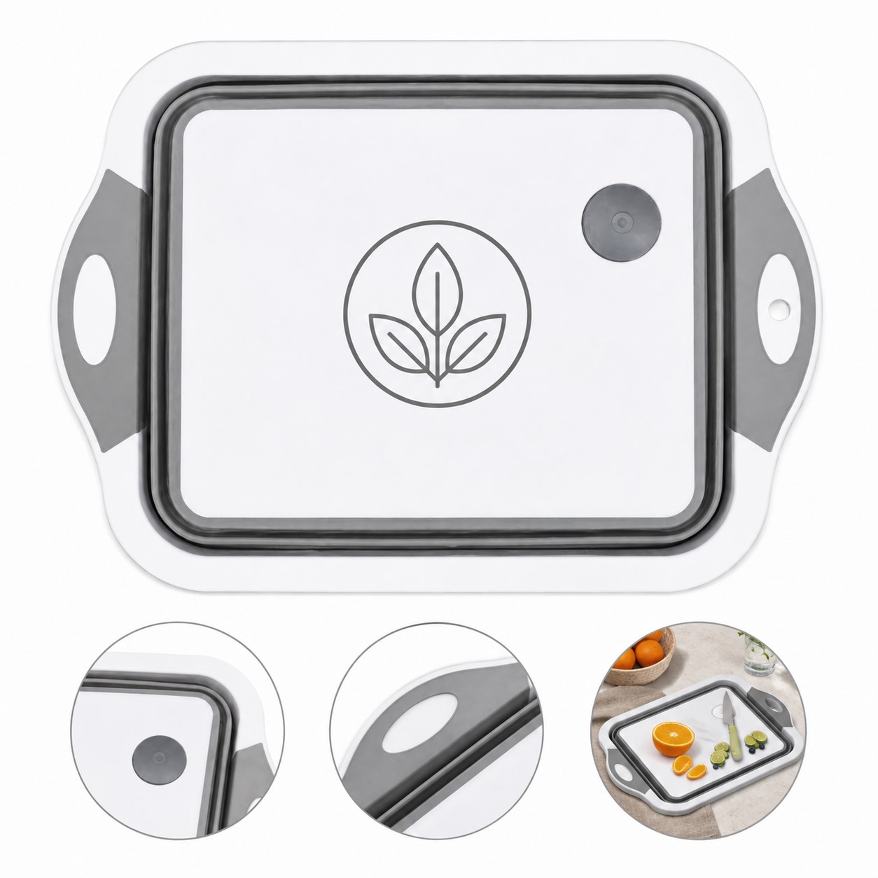 Foldable Polypropylene Cutting Board With Drainer