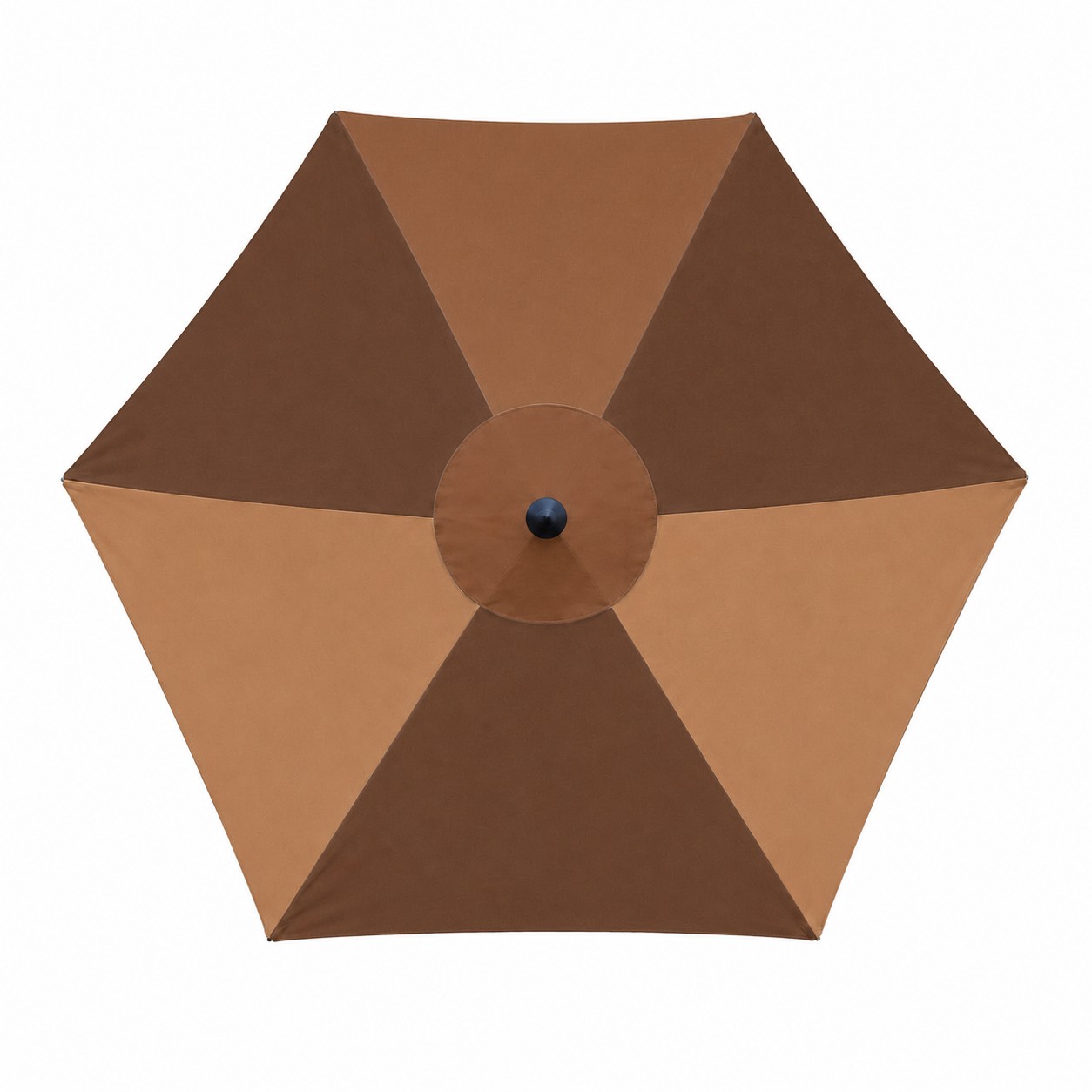 7' Vented Steel Market Umbrella — Brown