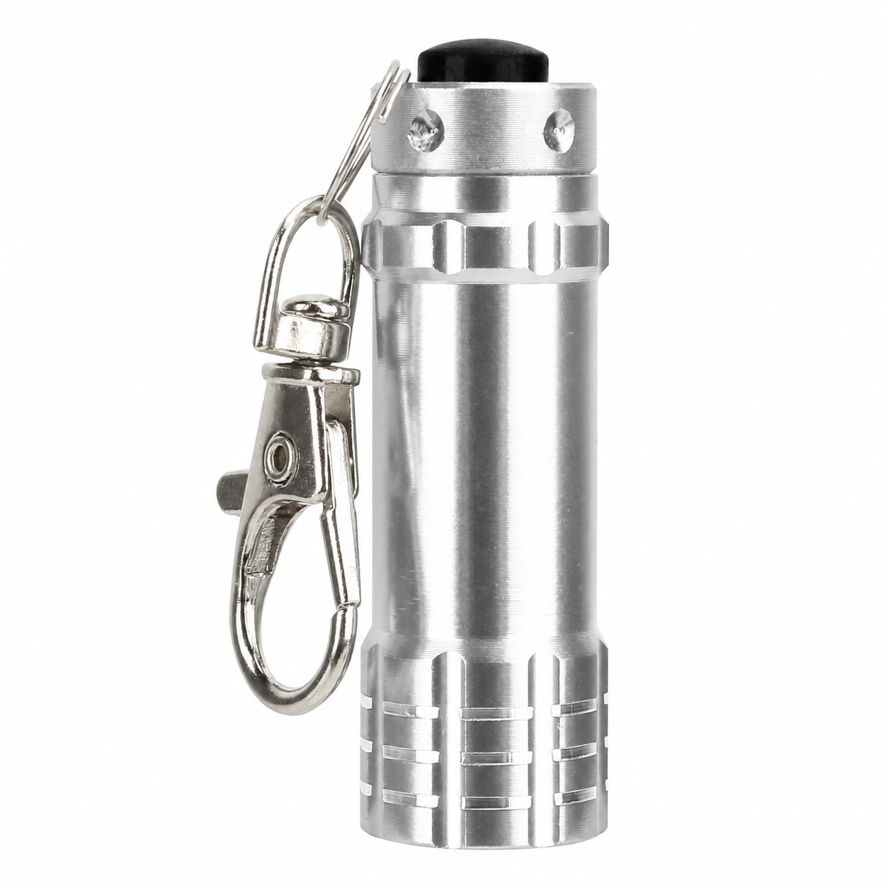 Mini Aluminum Keychain Flashlight — Silver