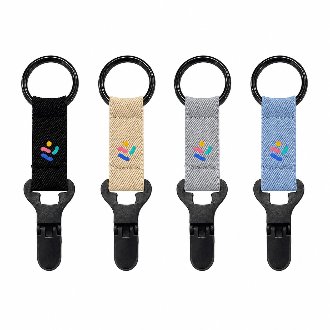 Elastic Woven Hat Clip With Alloy Ring