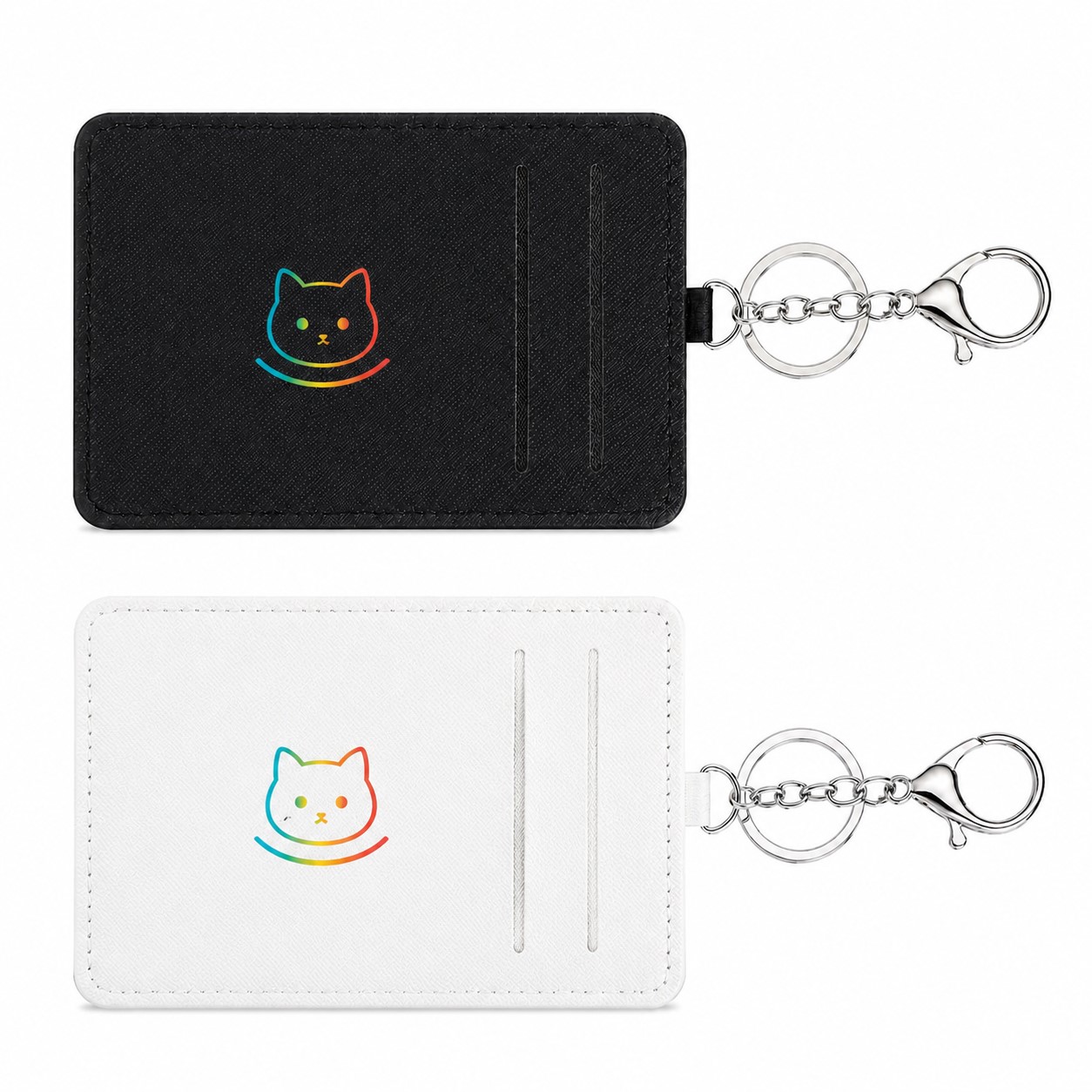Compact ABS Card Holder Keychain — view 1