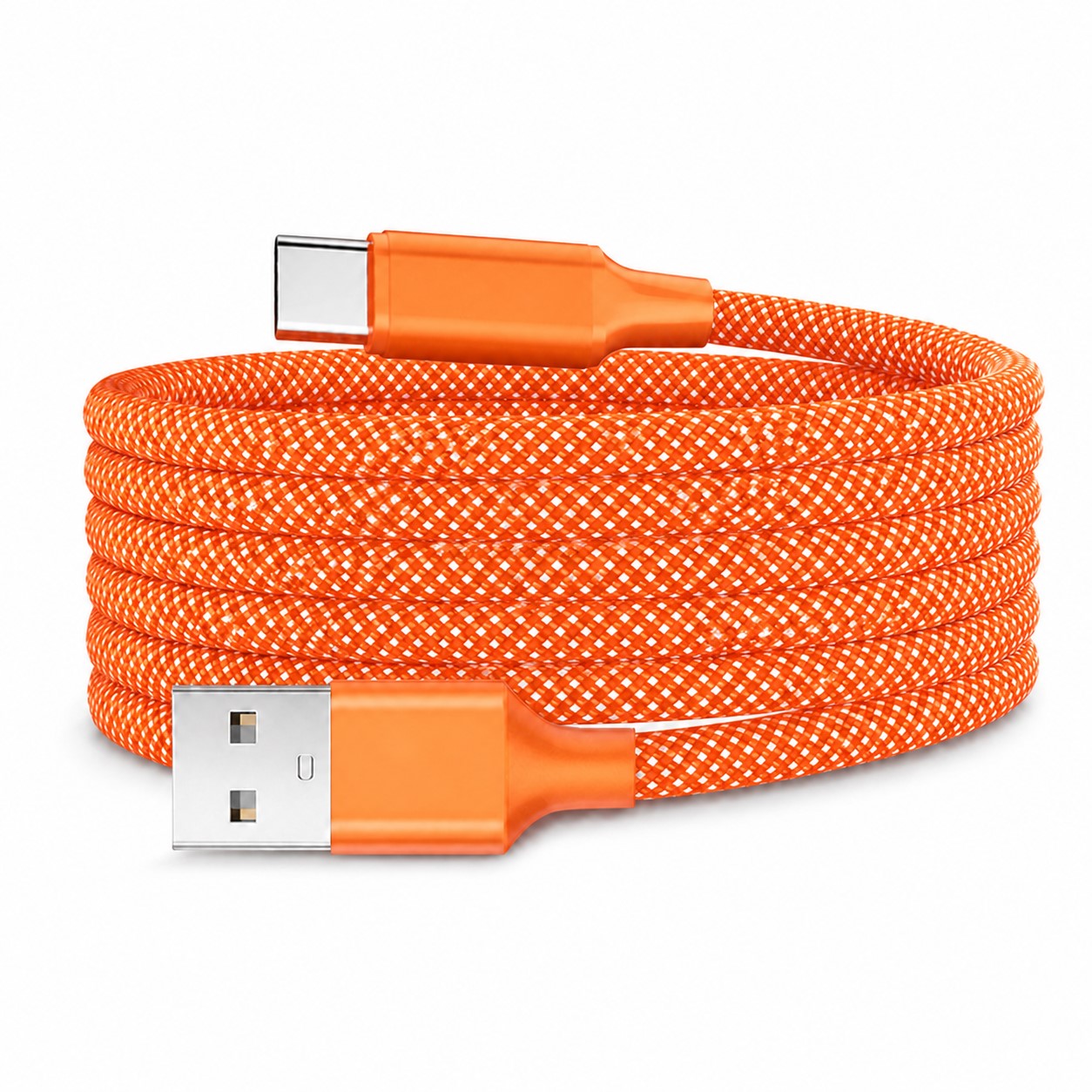 Self Winding Charging Cable — Orange