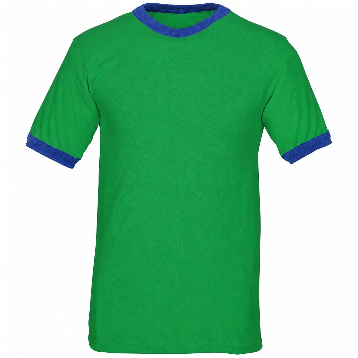 Contrast Trim Ringer Jersey Tee — Green