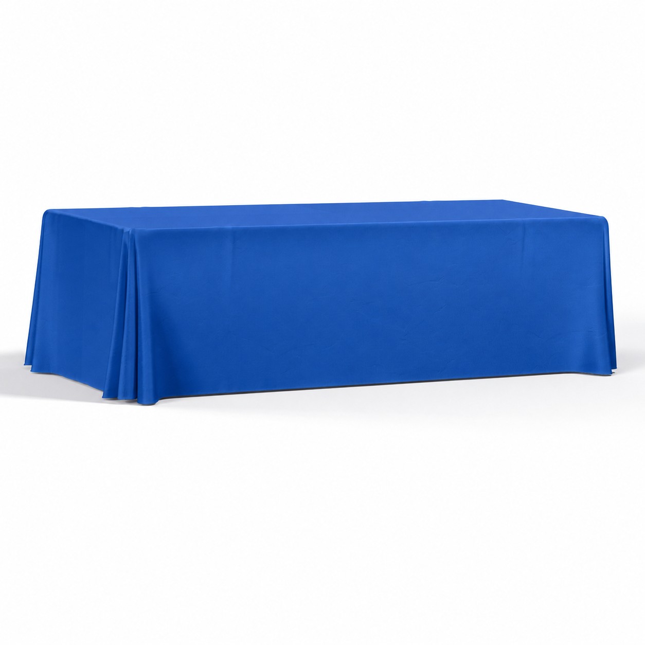 Four Side 8' Polyester Table Throw — Blue