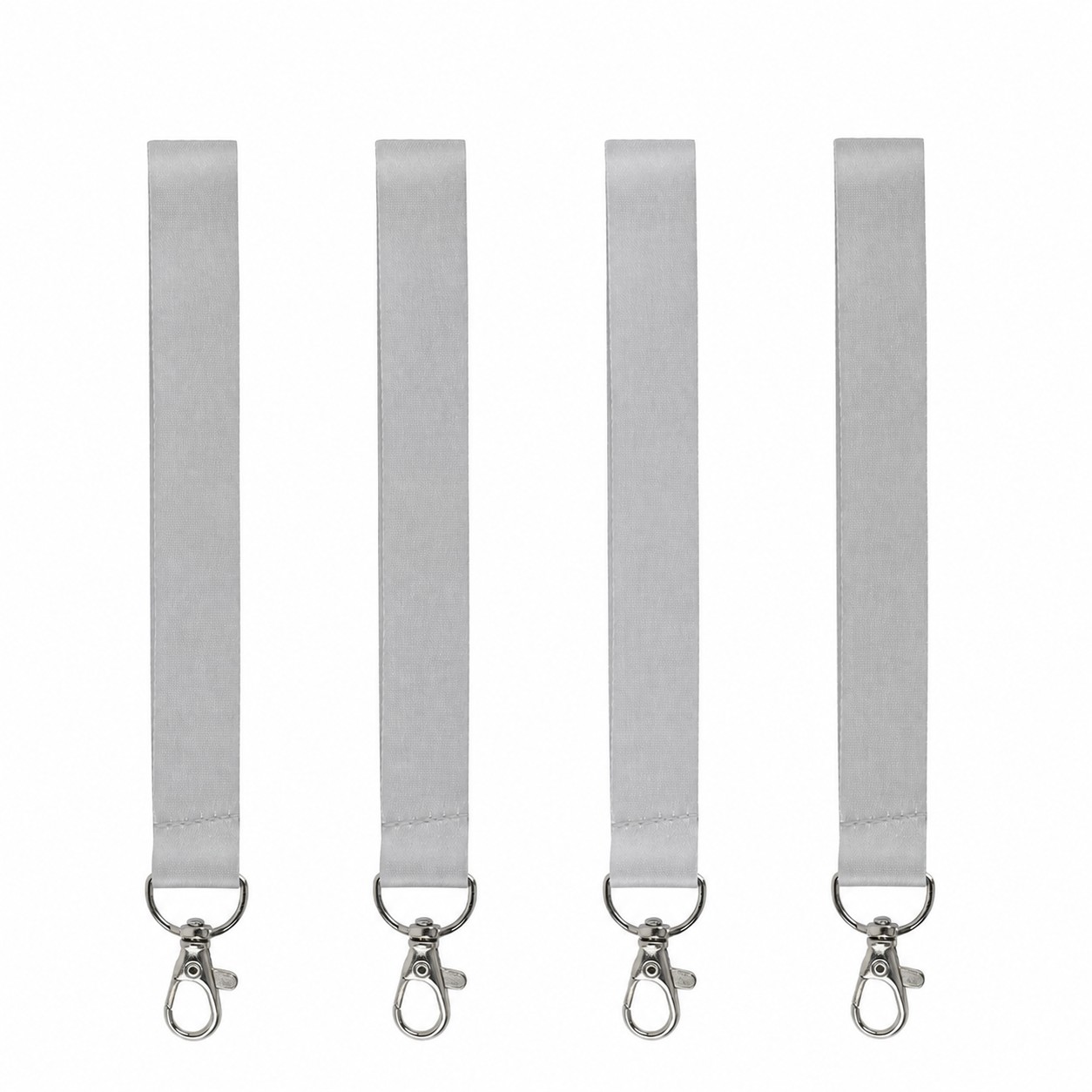 Polyester Wrist Keychain Strap — Silver