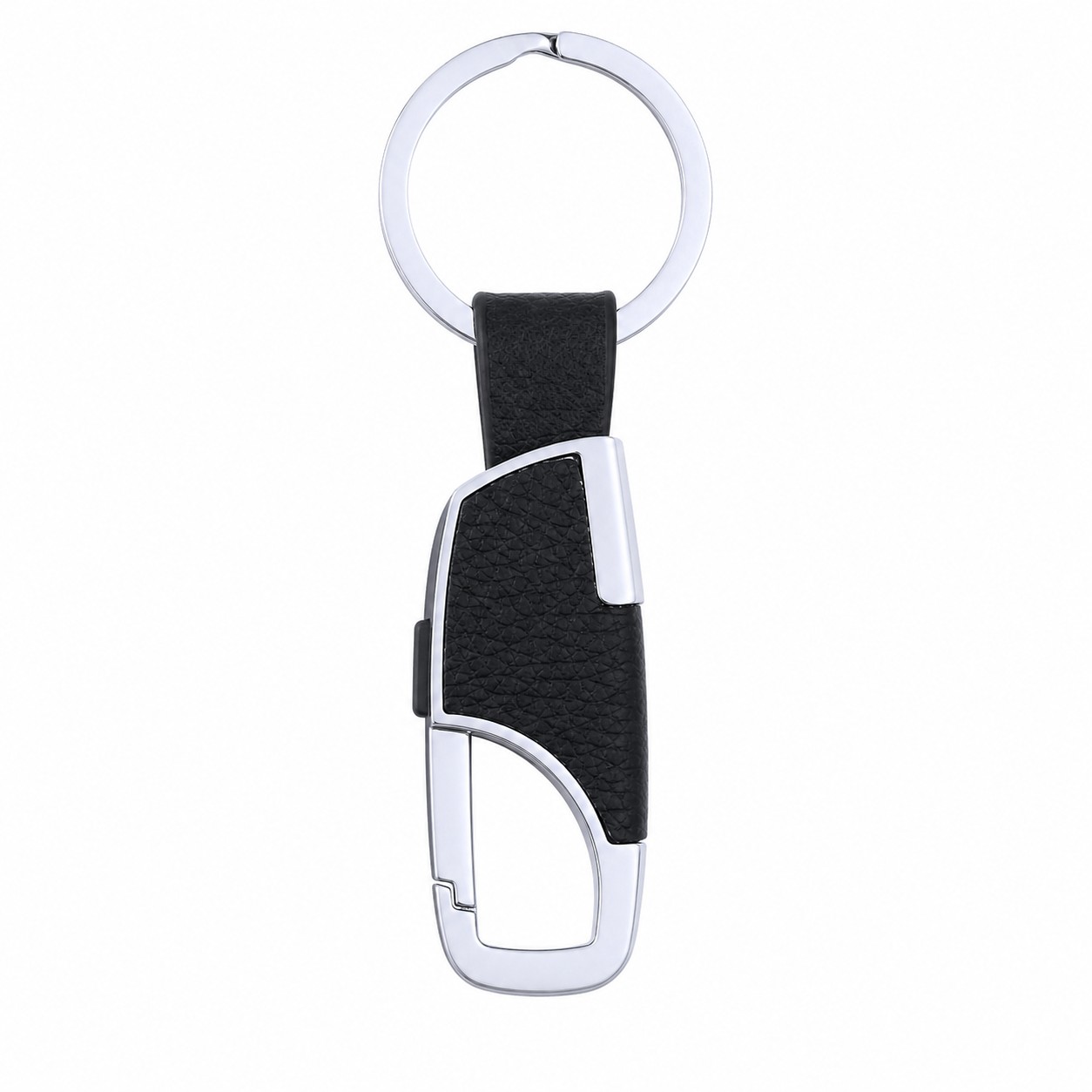 Stainless Steel PU Car Keychain With Hook — view 2