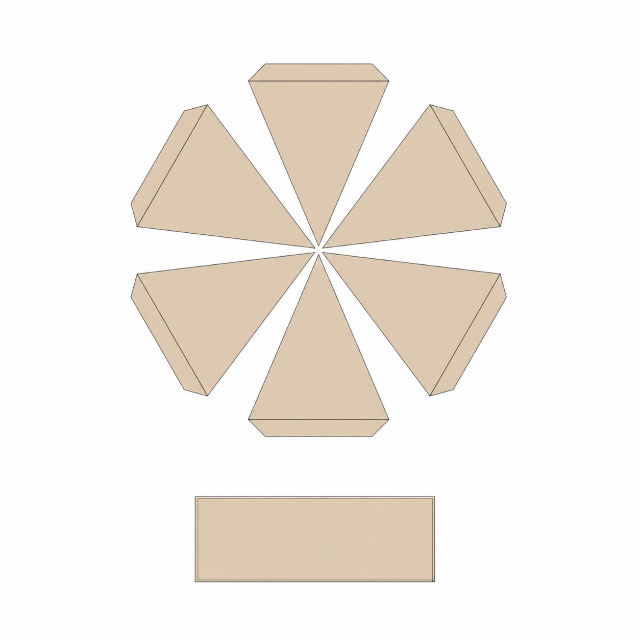 Portable Beech Pole Sun Umbrella — Tan Beige
