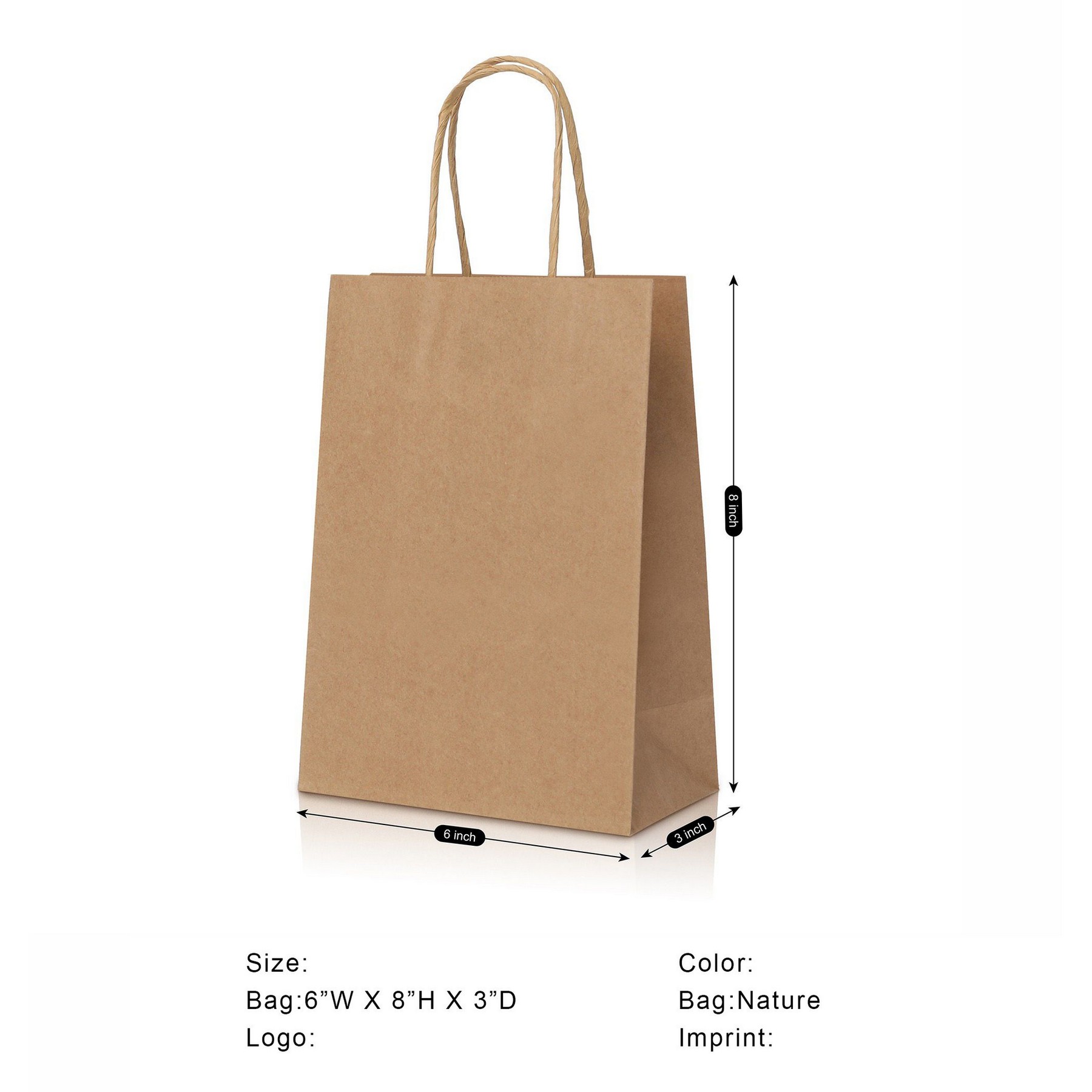 Twisted Reinforced Handles Tote Bag — view 2