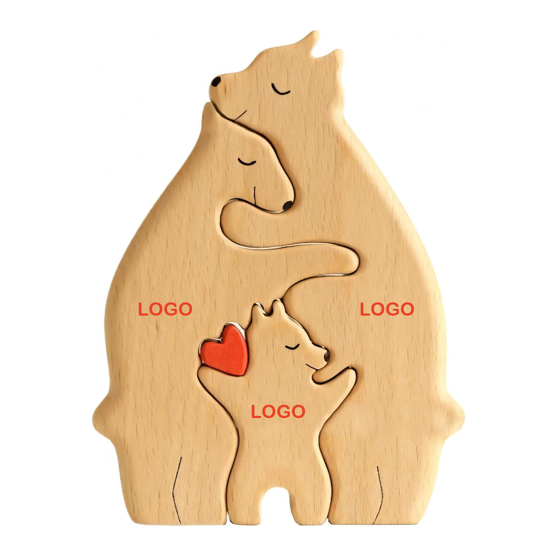 Wooden Bear Family Puzzle