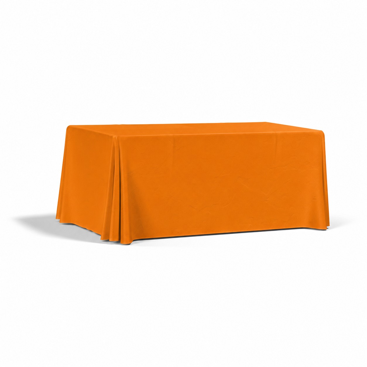 Draped 6' Polyester Table Cover — Orange