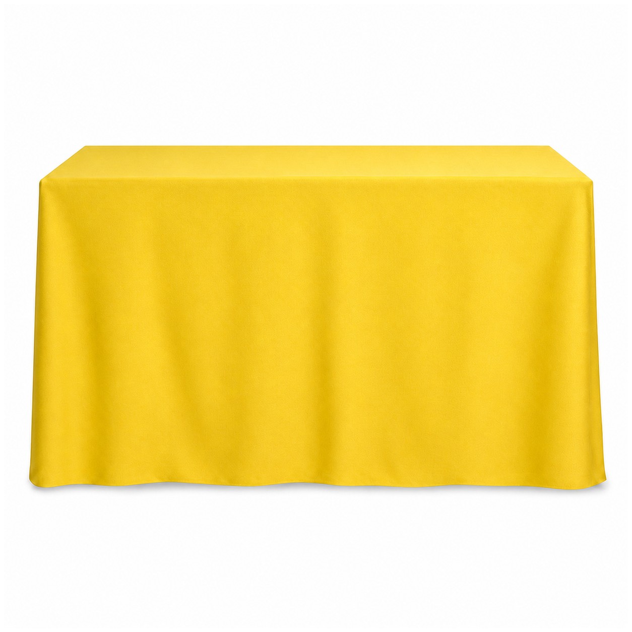 Eight Foot Elastic Fabric Table Cover — Yellow