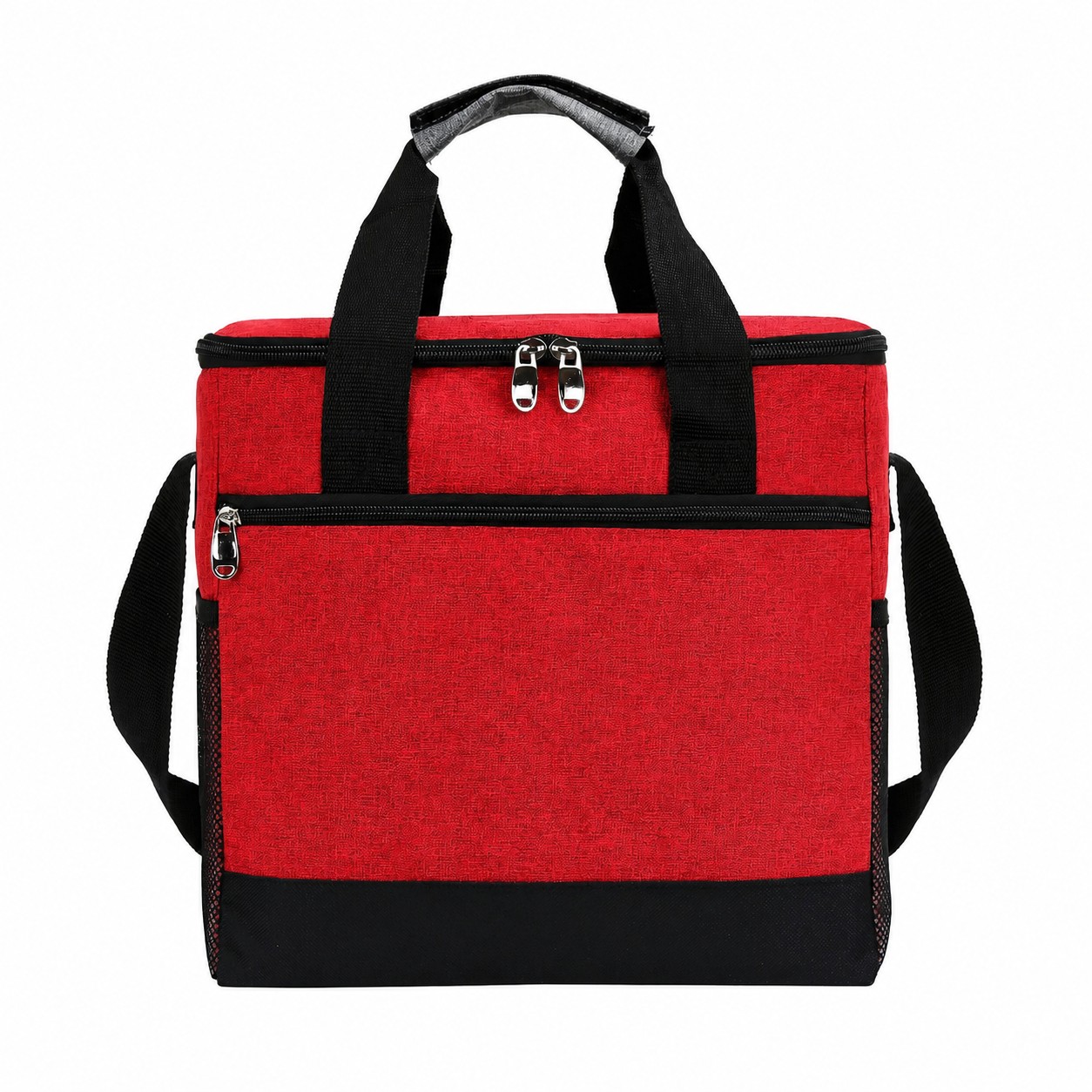 18-Can Insulated Soft Cooler Bag — Red/Black