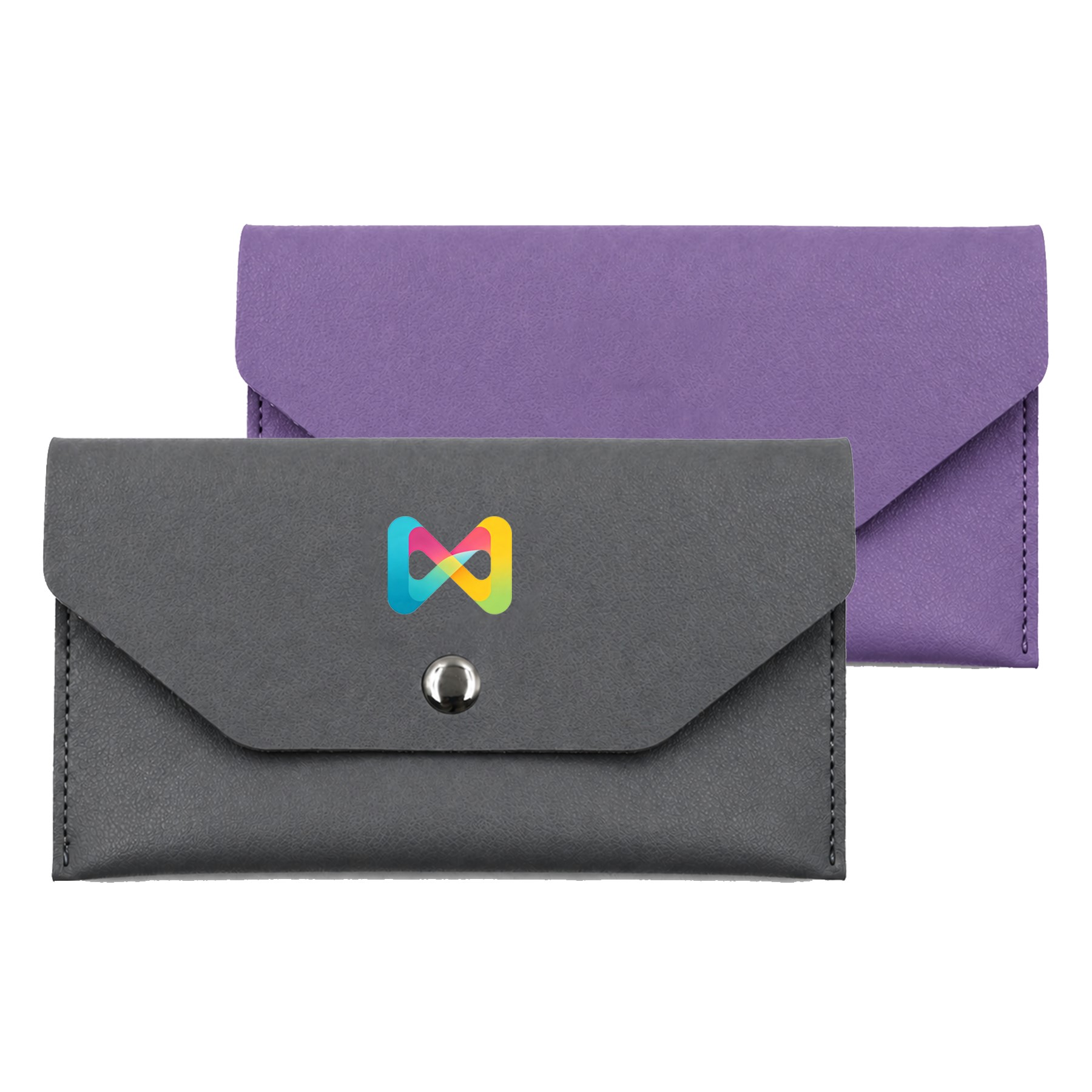 Snap Flap Leather Card Holder