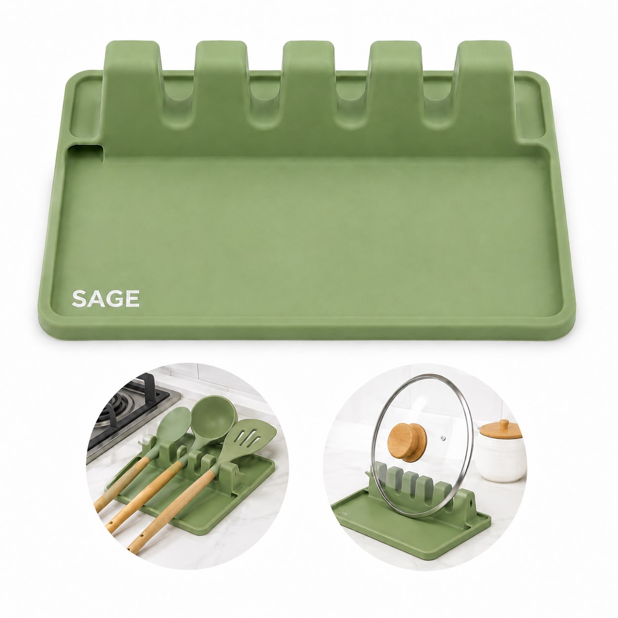 Compact ABS Kitchen Utensil Rest