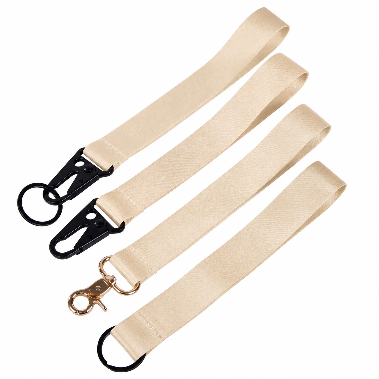 One-Inch Polyester Wrist Lanyard — Natural Beige
