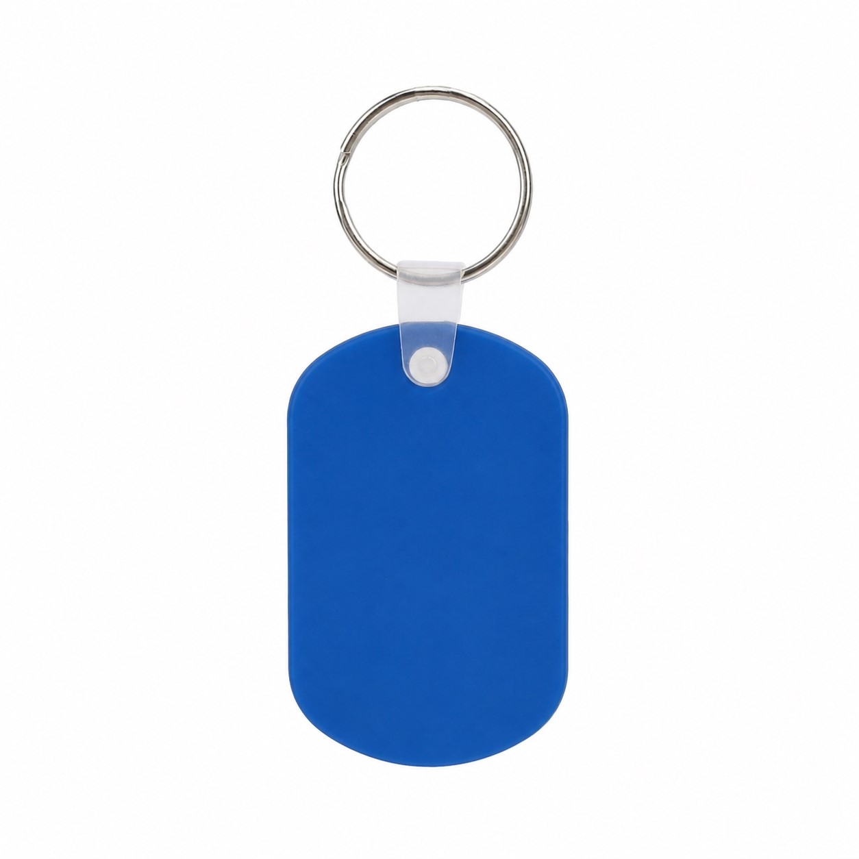 Oval ABS Plastic Key Tag — Blue
