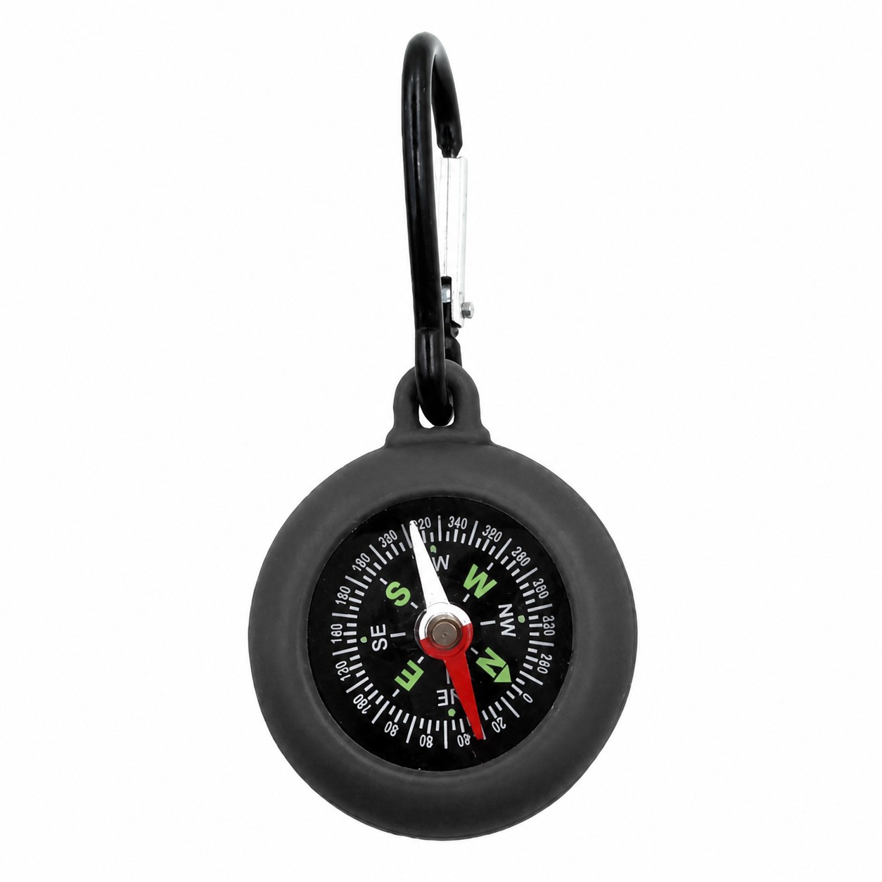 Silicone Compass With Zinc Alloy Carabiner — view 2