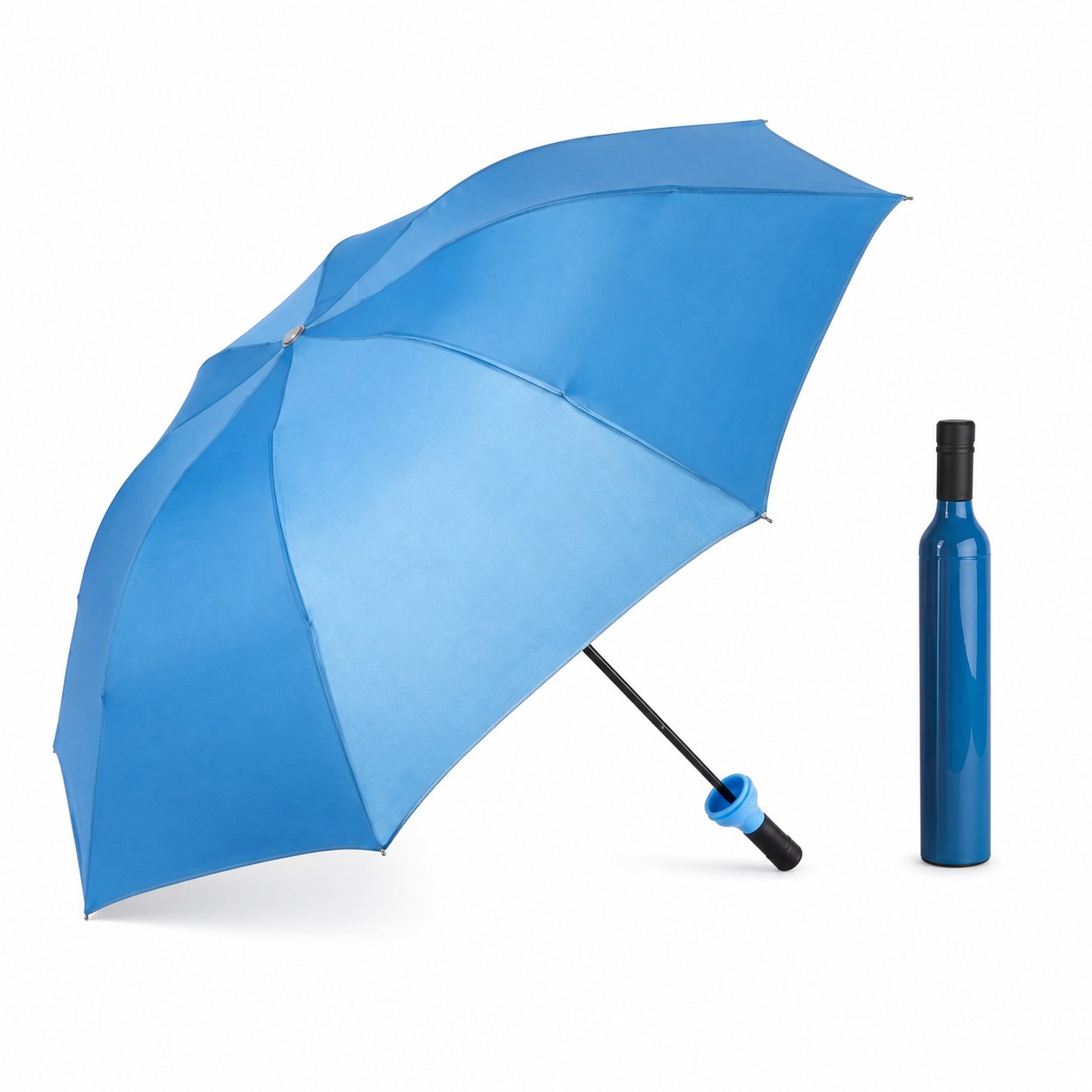 Folding Umbrella With Wine Bottle Case — view 2