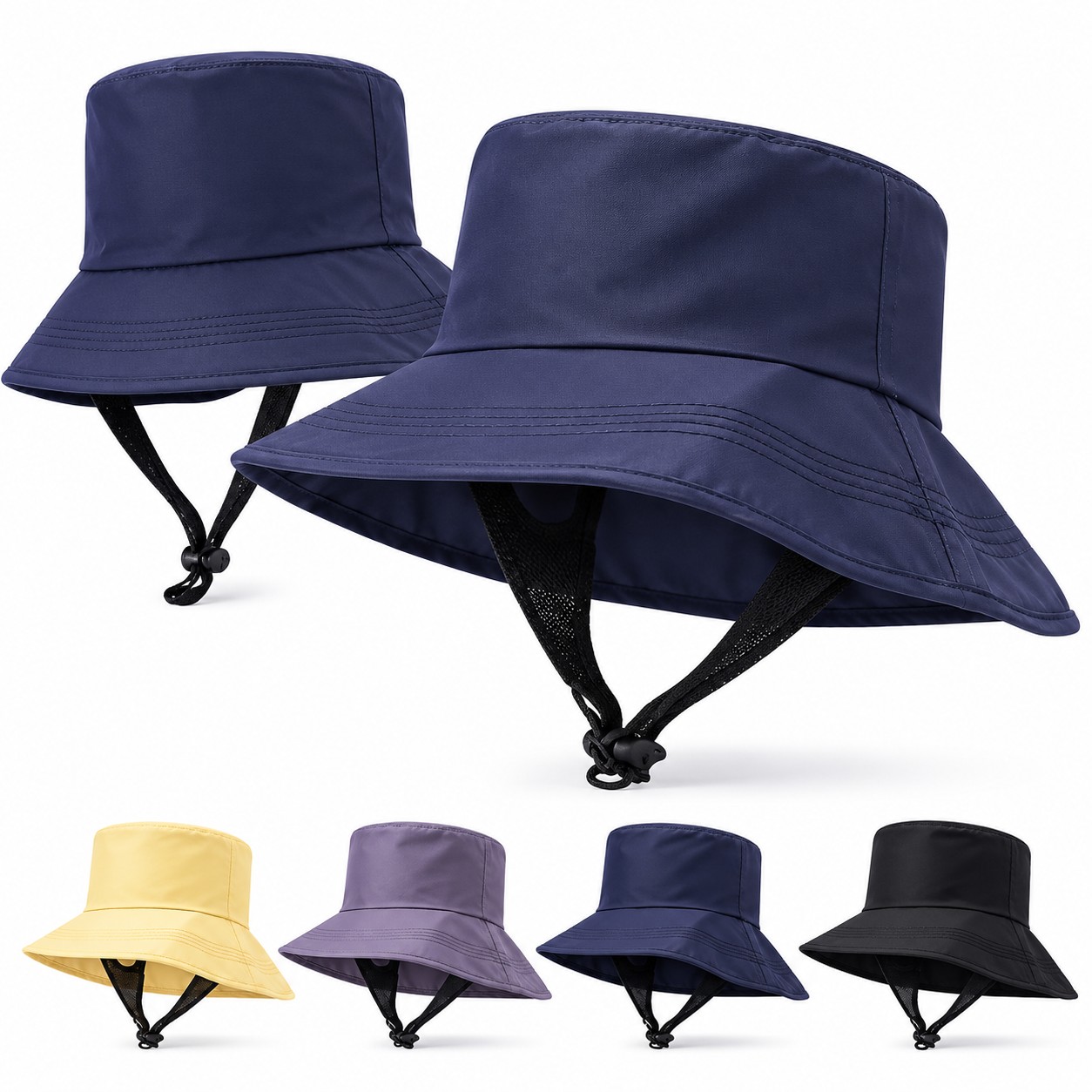 Polyester Square Crown Bucket Hat