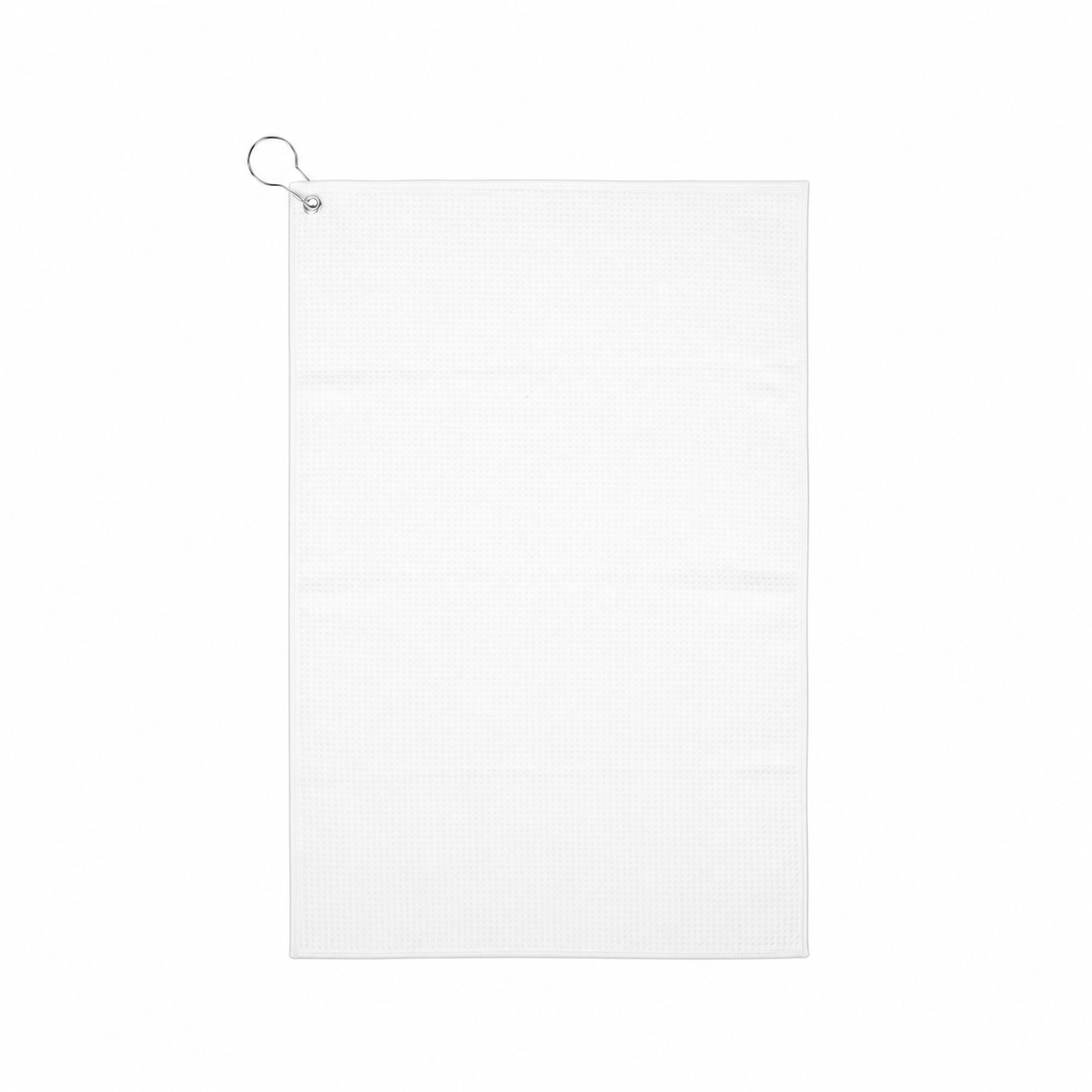 16" Waffle Golf Towel — Clear White