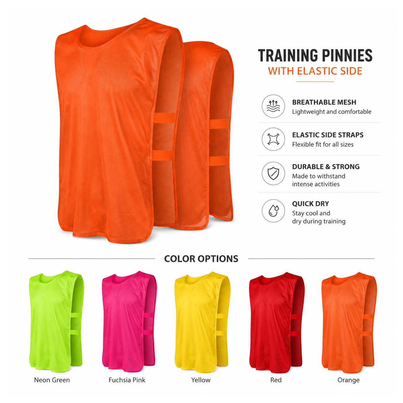Elastic Side Training Pinnies
