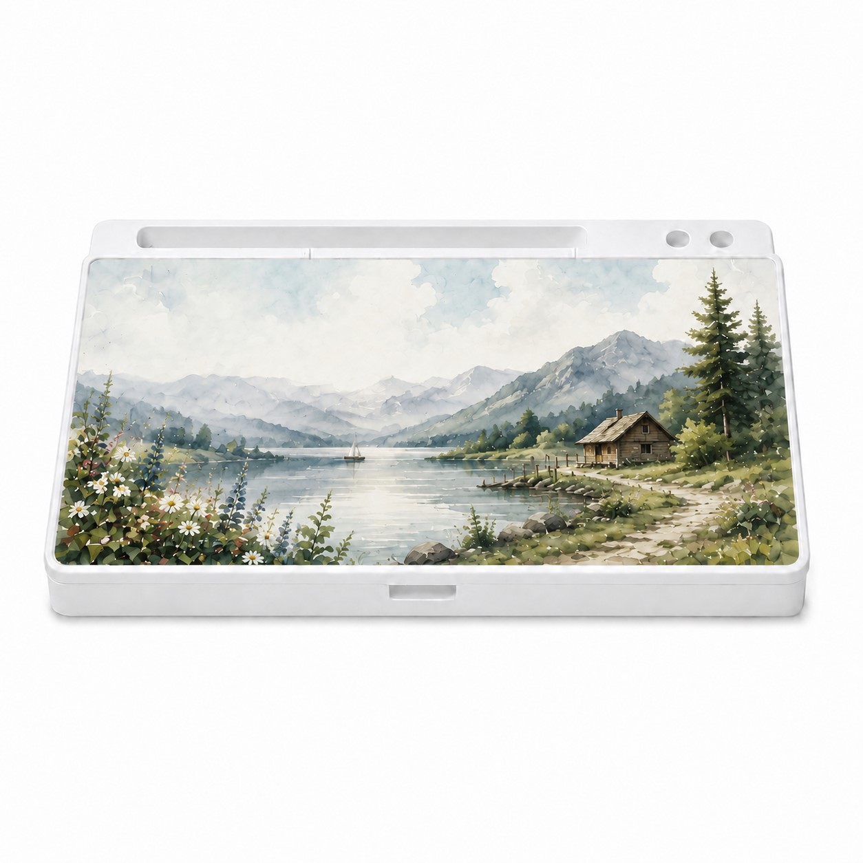 Glass Desktop Whiteboard With Storage Drawer