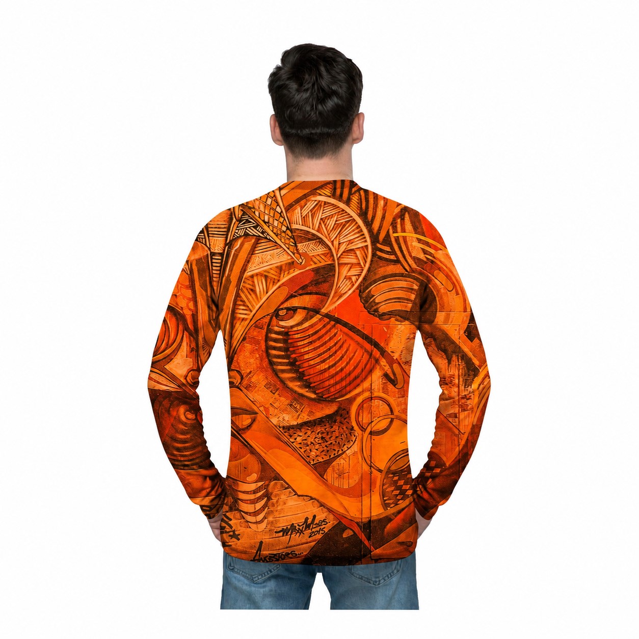 Long Sleeve Performance T-Shirt — Orange