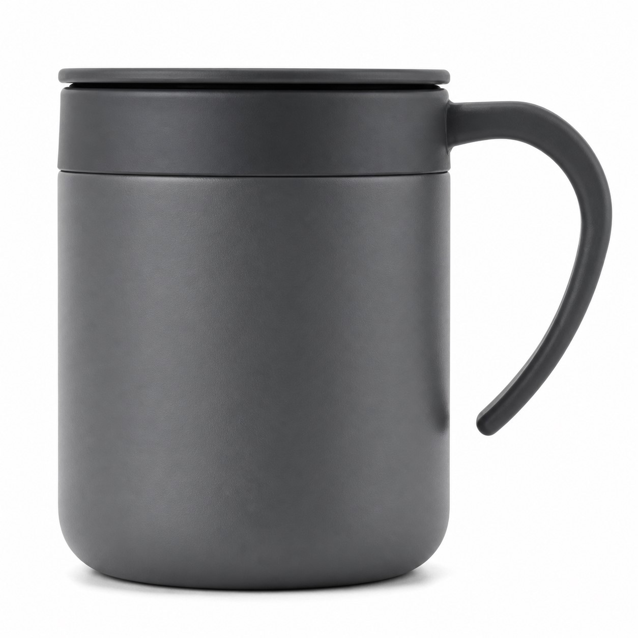 Handled Stainless Steel Beverage Tumbler — view 2